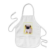 Pug puppy kids apron