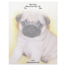 Pug Puppy Custom Letterhead