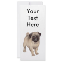 Pug Puppy Rack Card