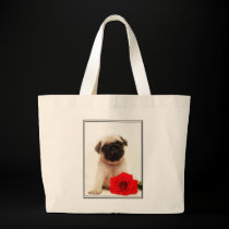 Pug puppy tote bag bags