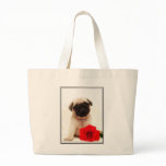 Pug puppy tote bag