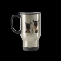 Pug puppy travel mug mugs