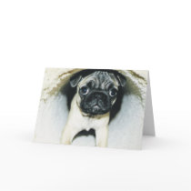 Pug Puppy Valentine's Day Greeting Card #3