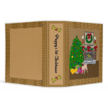 Pug Puppy's 1st Christmas Scrapbook binders