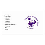Pug Rescue Logo Purple business cards