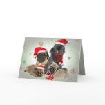 Pug Santa Paws Greeting Cards