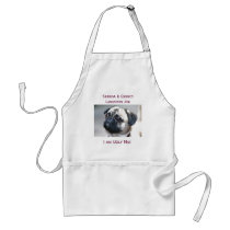PUG, Serena & Quincy Langston Joe, I am Ug... aprons by evamui PUG, Serena & Quincy Langston Joe, I am Ug... aprons