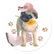 Pug Side Kick gifts Sticker