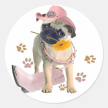 Pug Side Kick gifts Sticker