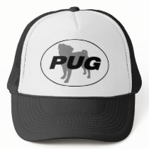 Pug Silhouette Hat