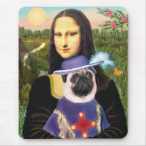 Pug (Sir) - Mona Lisa - Customized mousepads by masterpiecedogs Pug (Sir) - Mona Lisa - Customized mousepads