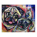 Pug smile abstract print by zadajeanne Pug smile abstract print