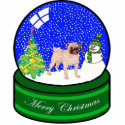 pug snow globe photo sculptures