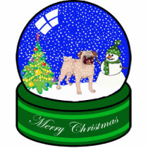 pug snow globe photo sculptures by TheDogShop pug snow globe photo sculptures