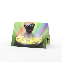 Pug St. Patrick's Day Card