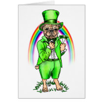 Pug St Patrick's Day Card cards