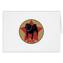 Pug Star Greeting Card