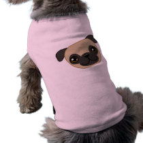 Pug T-Shirt pet clothing by JustDogs Pug T-Shirt pet clothing