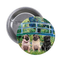 Pug Trio (2F,1B) - Bridge Buttons