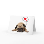 Pug Valentine Card