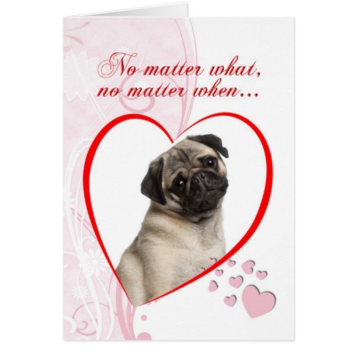 pug valentines card pug card zazzle pug valentines card pug card zazzle