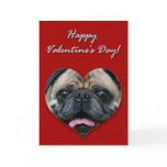 Pug Valentines Day Card