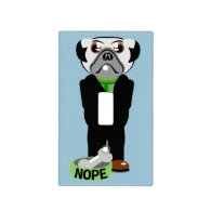 Pug Wearing a Suit Nope Switch Plate Covers