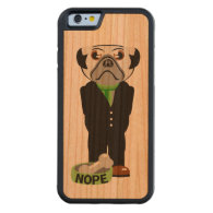 Pug Wearing a Suit Nope Carved® Cherry iPhone 6 Bumper Case