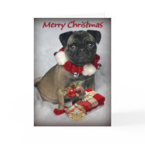Pug Wishes you Merry Christmas cards