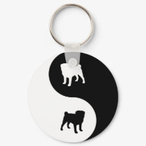 Pug Yin Yang keychains
