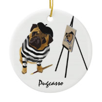 Pugcasso Ornament