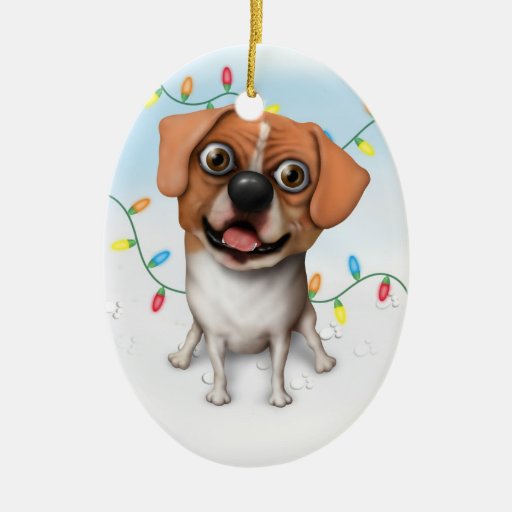 puggle christmas ornament zazzle puggle christmas ornament zazzle