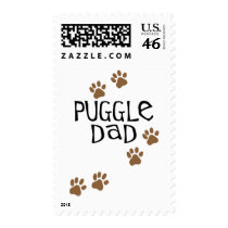 Puggle Dad Postage Stamp