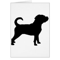 Puggle Dog Silhouette cards