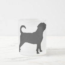 Puggle Dog Silhouette Coffee Mugs