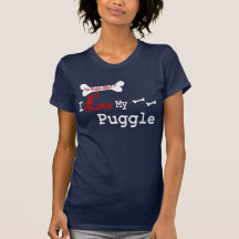 Puggle (I Love) Apparel Tshirts