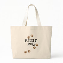 Puggle Mom Tote Bags