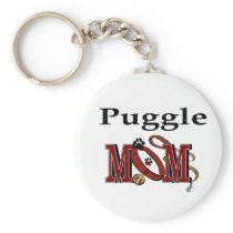 Puggle Mom Gifts Keychain