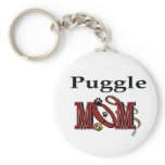 Puggle Mom Gifts Keychain
