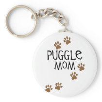 Puggle Mom Keychains