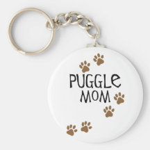 Puggle Mom Keychains