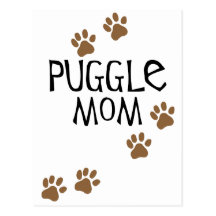Puggle Mom Post Cards