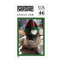 Puggy Christmas - Customized Stamp