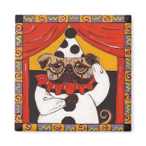 Pugliacci Pug Dog Magnet by lynndart Pugliacci Pug Dog Magnet