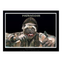 "PUGNACIOUS" the Rapper Pup Poster Print by RavenSpiritPrints "PUGNACIOUS" the Rapper Pup Poster Print
