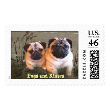 Pugs and Kisses Postage