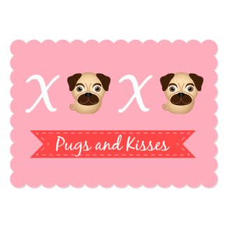 Pugs and Kisses Valentine&#39;s Day Greeting Card