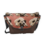 Pugs and Paws on Pinks Gradient Commuter Bags