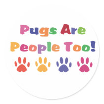 Pugs Are People Too stickers