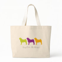 Pugs Color My World Canvas Bag